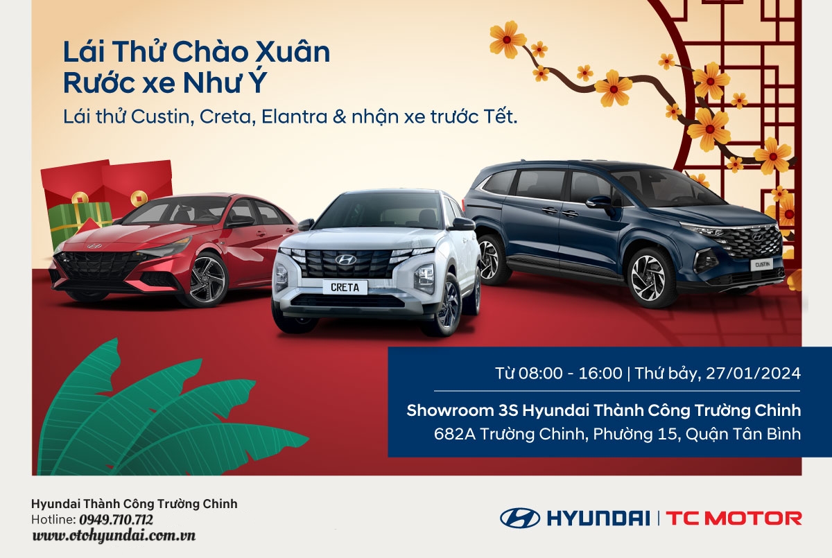LÁI THỬ CHÀO XUÂN – RƯỚC XE NHƯ Ý Hyundai Trường Chinh | LÁI THỬ CHÀO XUÂN – RƯỚC XE NHƯ Ý